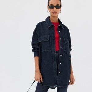 Good American Women's Oversized Shirt in Indigo Size 20